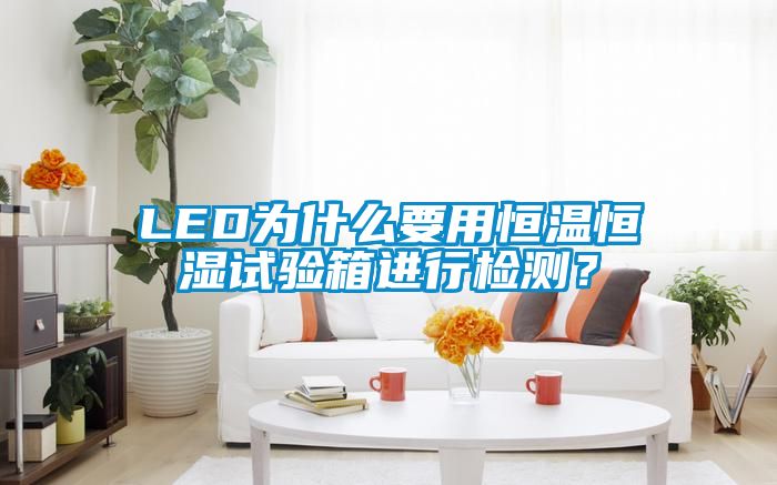 LED為什么要用恒溫恒濕試驗箱進行檢測？