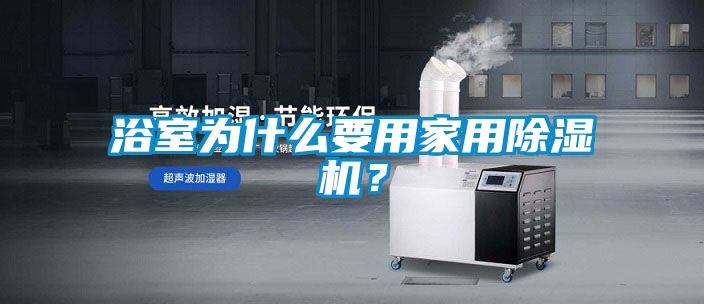 浴室為什么要用家用除濕機？